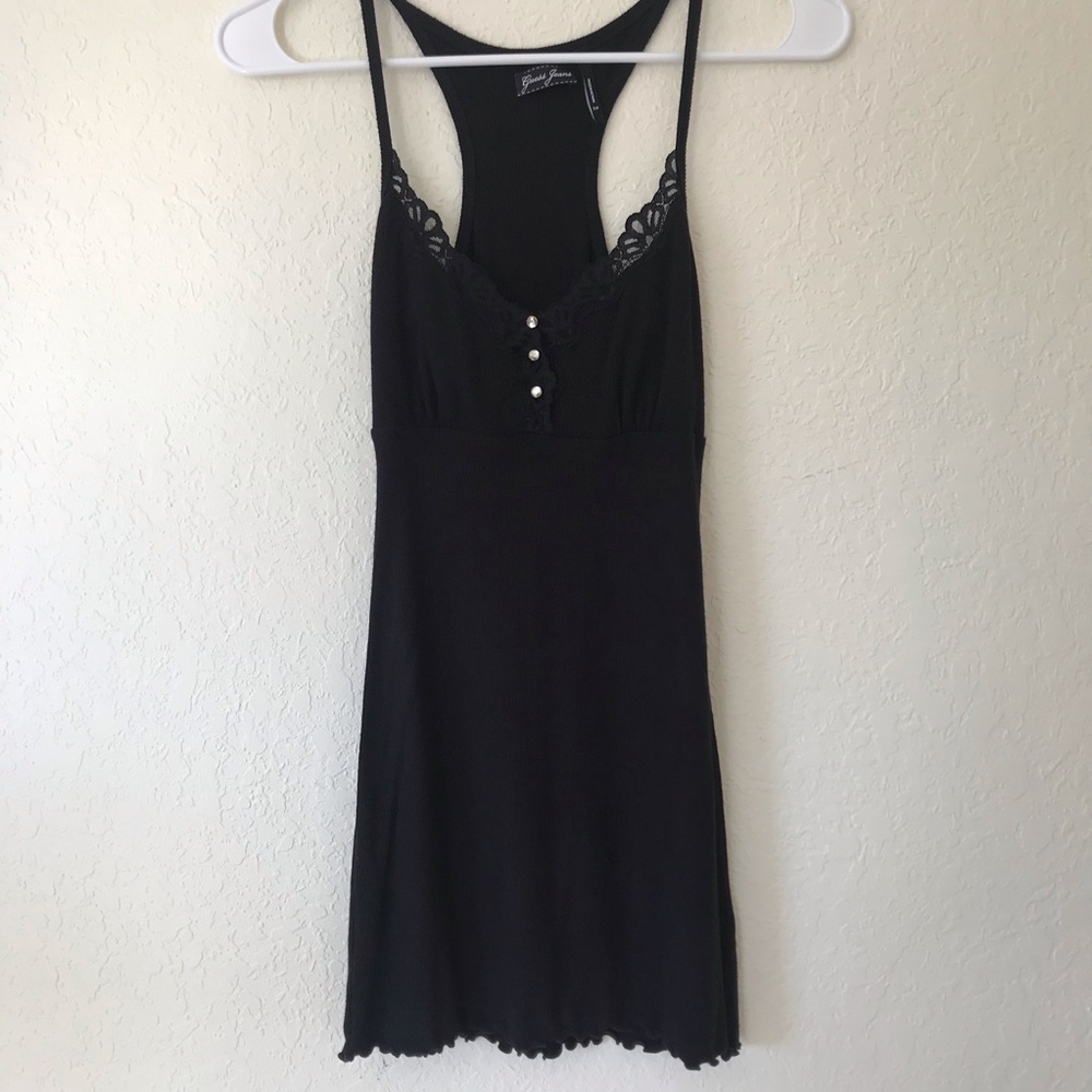 Guess Jeans Black Lace Tank Top